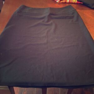 Black Rayon Below Knee Skirt Women’s Size 10 Classic Midi Dress Skirt